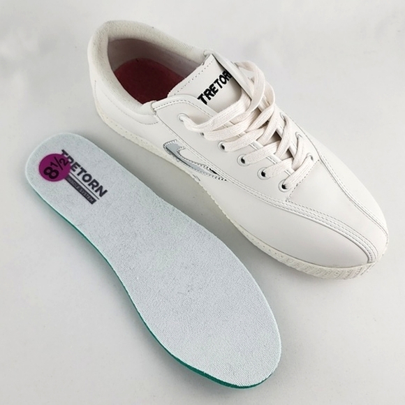 NWT Tretorn Women's Nylite Plus White Vintage Style Leather Lace-up Sneaker 8.5M - Picture 12 of 16